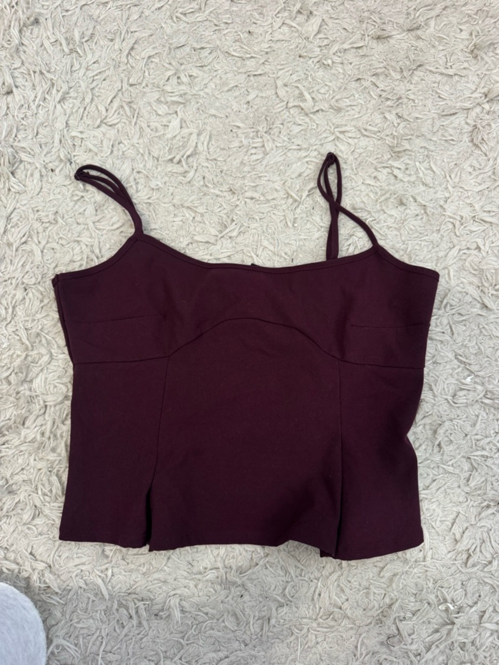 H&M Burgundy Spaghetti-Strap Cami Top